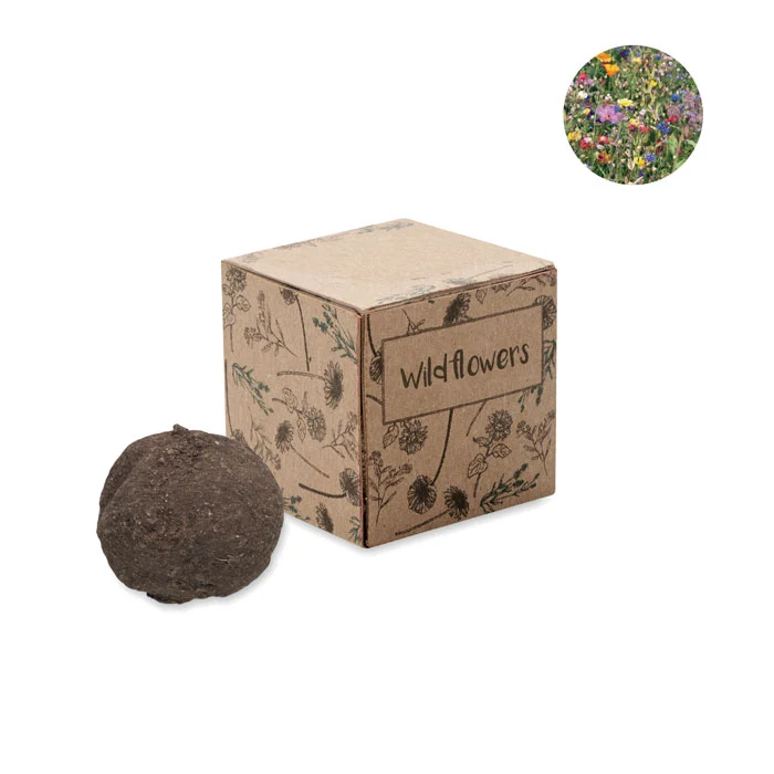 Kit de Cultivo de Semillas de Flores Silvestres en Caja de Cartón para Personalizar Made Europe Particular Eventos y Campa...