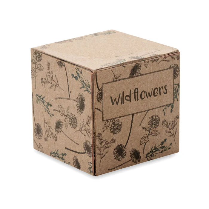 Kit de Cultivo de Semillas de Flores Silvestres en Caja de Cartón para Personalizar Made Europe Particular Eventos y Campa...