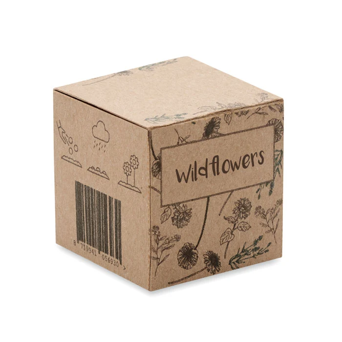 Kit de Cultivo de Semillas de Flores Silvestres en Caja de Cartón para Personalizar Made Europe Particular Eventos y Campa...