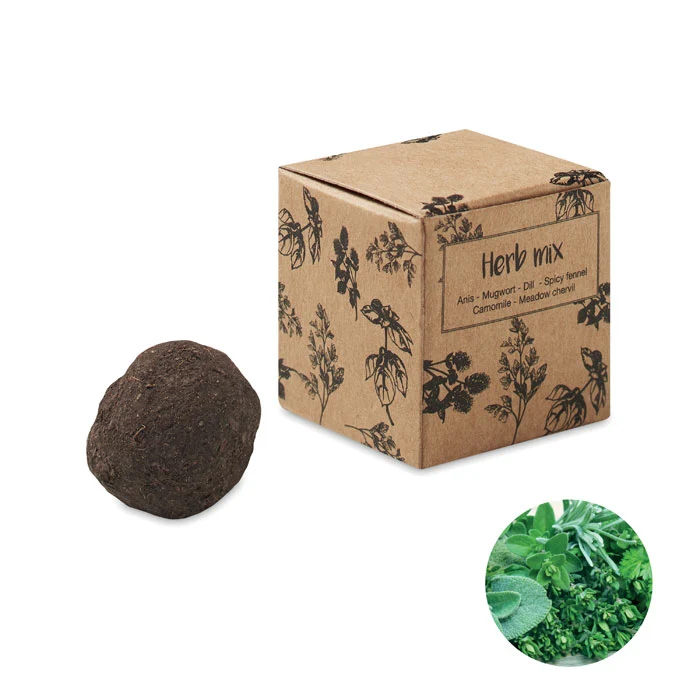 Kit de Cultivo de Semillas de Hierbas Aromáticas en Caja de Cartón para Personalizar Made Europe Exclusivo Eventos y Campa...