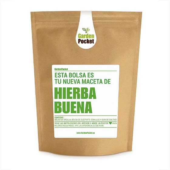 Kit huerto de aromáticas pocket: Hierbabuena con Garantí Limitada