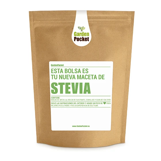 Kit huerto de aromáticas pocket: Stevia para Apartamentos