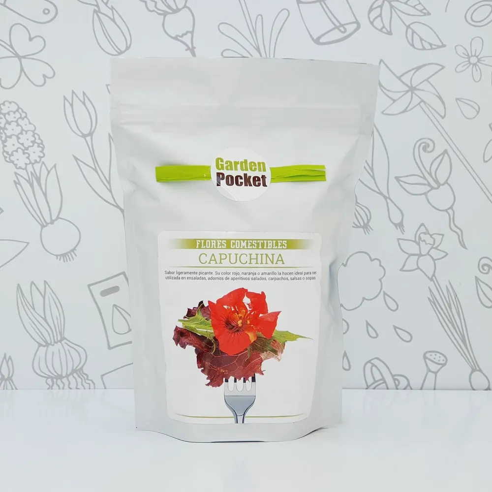 Kit huerto de flores comestibles: Capuchina para Plantas de Sombra