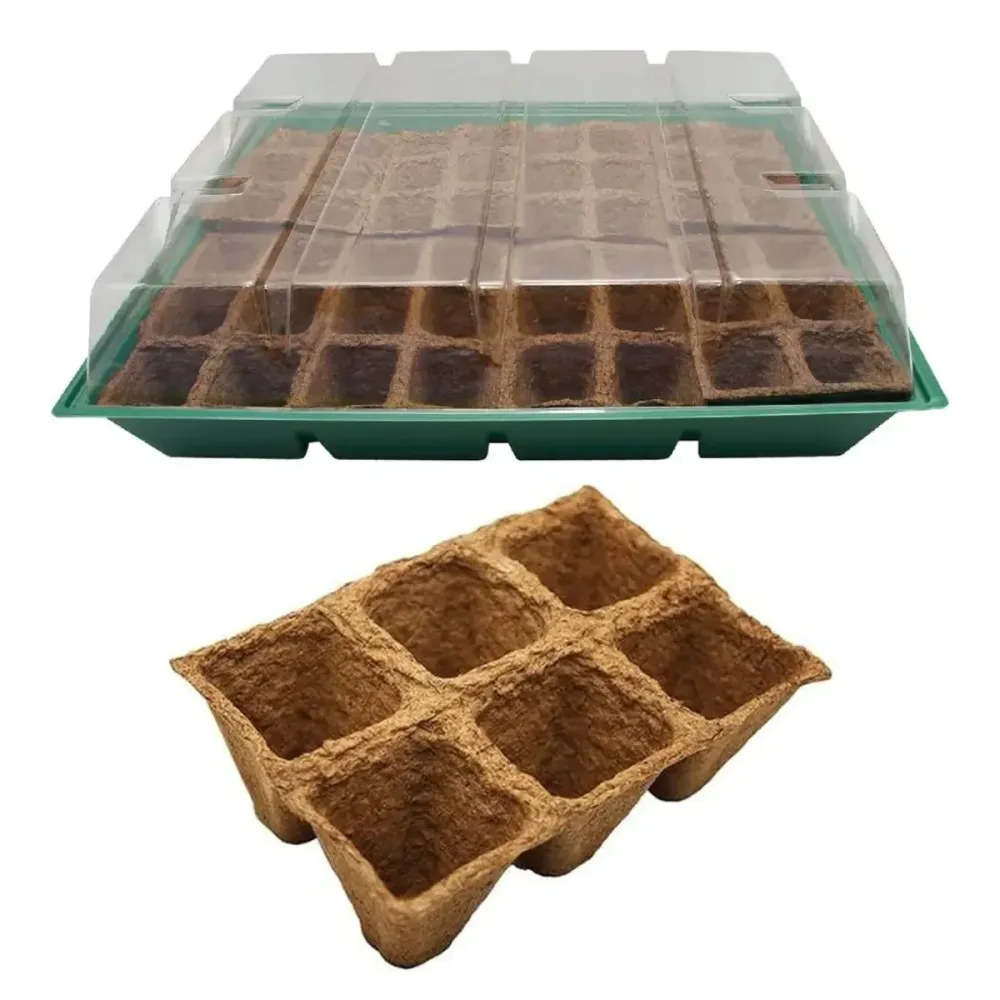 Kit semillero L con bandejas de repuesto 10 ud Planeta Huerto (Kit para Hierbas)