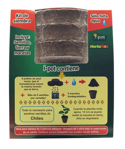 Kit de Siembra de Chiles Ipot en Terracota