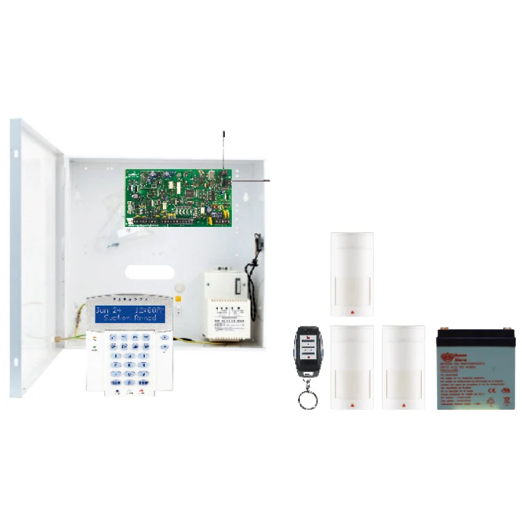 Premium de Jardinerí KIT HYBRIDE MAGELLAN 5 ZONES+ CLAVIER LCD BLEU +3 PIR+BAT+TELECOMMANDE