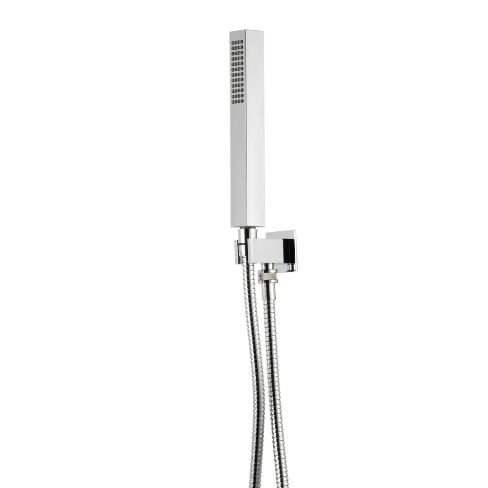 Soporte Ajustable Kit de ducha empotrado de 2 vías con cabezal cuadrado de 250mm en latón cromado Fire