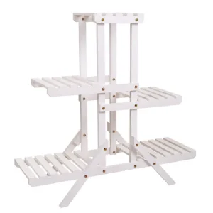 Estanteria KIT escalera de 2 estantes de madera de abeto de 70x27x77 cm