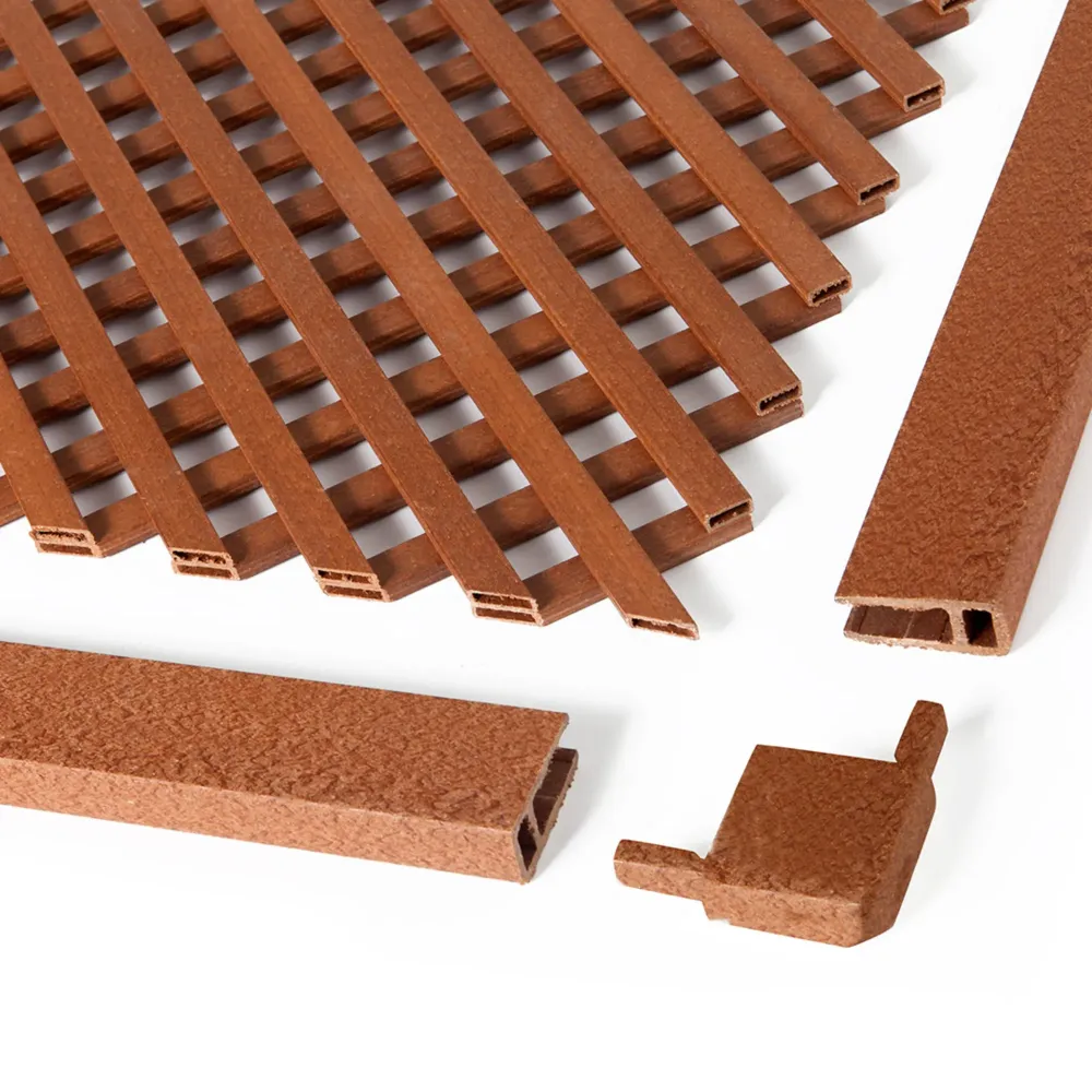 Kit de Escuadras para Marco de celosías LOP Marrón para Plantas de Interior