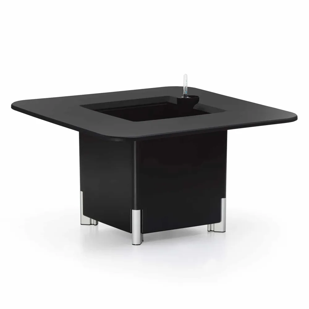 Kit mondum mediterraneo 45cn: jardinera por módulos cuadrada negra 45h patas al