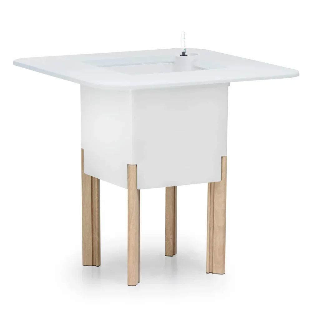 Kit mondum mediterraneo 75cb: jardinera personalizable cuadrada blanca 75 h patas
