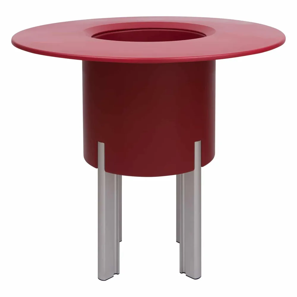 Kit mondum mediterráneo 75rr: jardinera configurable redonda roja 75h patas alum