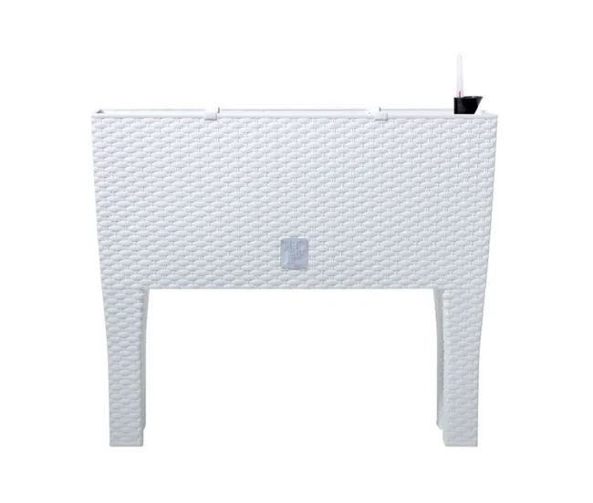Maceta alta 72 L Prosperplast Rato case high de plástico en color Blanco, 65 largo x 80 (ancho) x 33 (profundo) cms