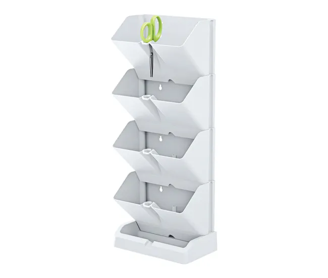 Maceta Biodegradable de Fibra Macetero vertical Prosperplast Mini Cascade de plastico en color blanco 19,5 (largo) x 11,4...