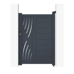 Pack puerta de jardín veleta 1m .140cm + kit de inversión de apertura con 3 Macetas de Diferentes Tamaños