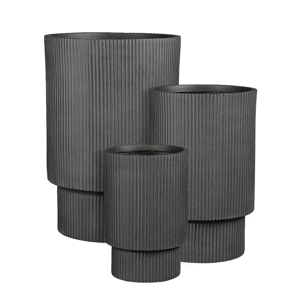 Profesional para Exteriores Macetero Largo Quito Negro De 37cm