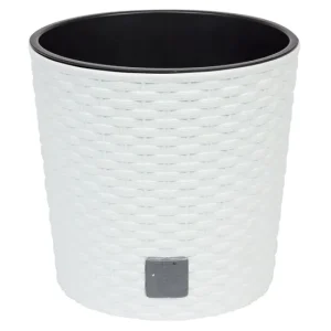 Sistema de Jardín Vertical Modular Maceta Redonda 4,7 Litros Rato Con Cubilete Para Plantar En Color Blanco 20 X 20 X 19 Cm