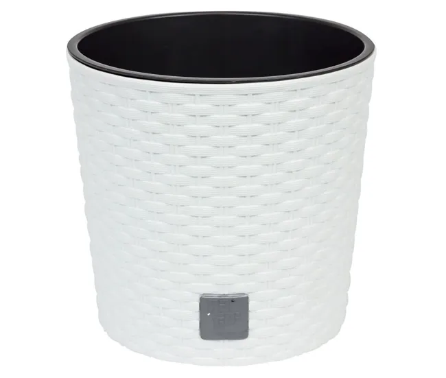 Sistema de Jardín Vertical Modular Maceta Redonda 4,7 Litros Rato Con Cubilete Para Plantar En Color Blanco 20 X 20 X 19 Cm