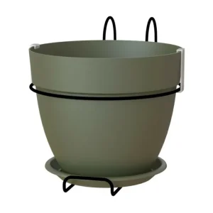 Soporte para Macetas Ajustable Artevasi Macetero Plástico Capri Kit Balcón Verde 20cm