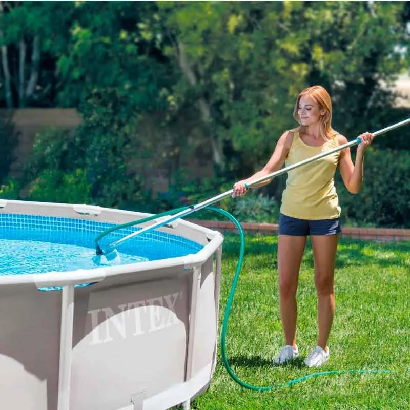 Kit de limpieza de piscinas Intex 3 accesorios azul Compatible con Piscinas de Sal