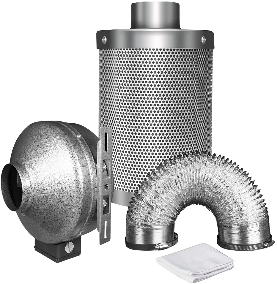 Kit De Auto Cultivo Chico | Armario De Cultivo, Lampara LED, Sistema De Ventilación y Accesorios con Mayor Cosecha