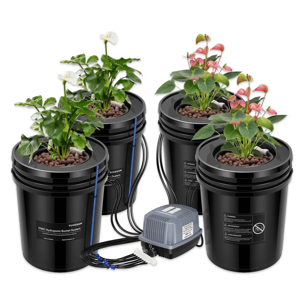 Kit Hidropónico DWC POT 5 galones - Vivosun para Cultivo de Lechugas