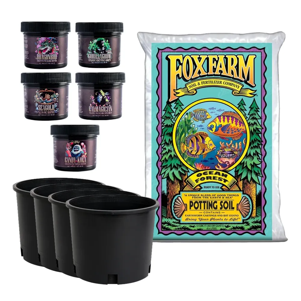 Kit Para Cultivo En Exterior (Outdoor) | HarvestCo x Fox Farms - DragonBud, GorillaGrow, CaliMagician, Candy-Kola, SeaGold...