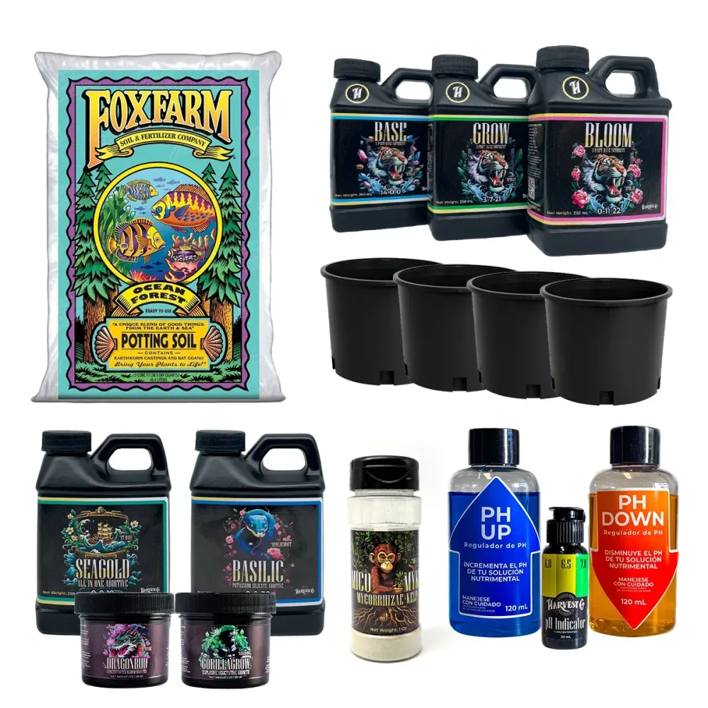 Kit Profesional para Cultivo en Tierra o Hidroponí con Ocean Forest para Uso Doméstico
