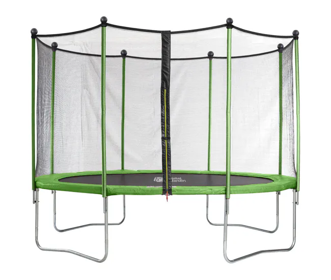 Aspirador para Estanque Trampolín " Yoopi " Ø 3.65 m - con red + escalera + cubierta de protección + Kit de anclaje - colo...