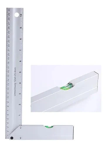 ESCUADRA ALUMINIO 10" C/NIVEL Fácil Mantenimiento