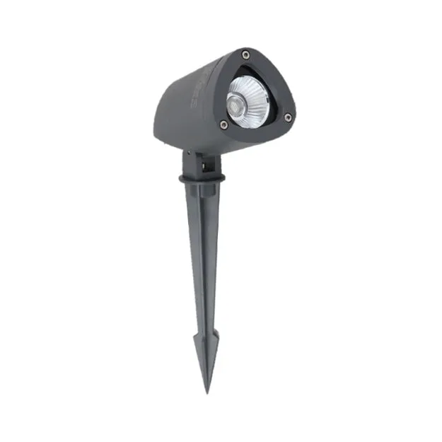 Estaca jardín aluminio gris IP65 4,5x21,2 cm LED 3W - MUES0002 con Cable de 10m