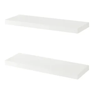 Kit de Oxigenación Set de 2 baldas flotantes Stranda MDF/metal 60x20x3,5cm - Blanco