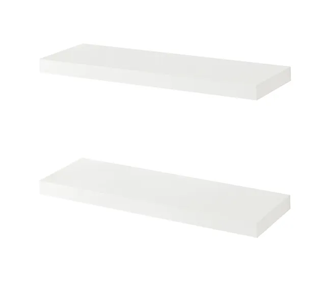 Kit de Oxigenación Set de 2 baldas flotantes Stranda MDF/metal 60x20x3,5cm - Blanco