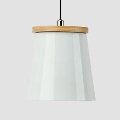 Lámpara colgante de estilo nórdico con sombra cónica, lámpara colgante de metálico para pasillo y balcón Negro