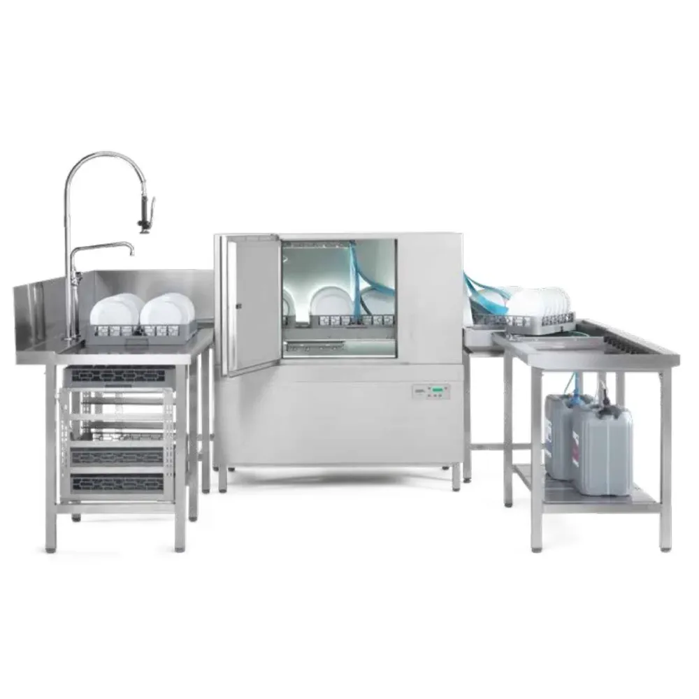 Profesional Impermeable C50 M 220V3 WINTERHALTER TREN DE LAVADO COMPACTO CON ARRASTRE DE CANASTILLAS Y CESTAS