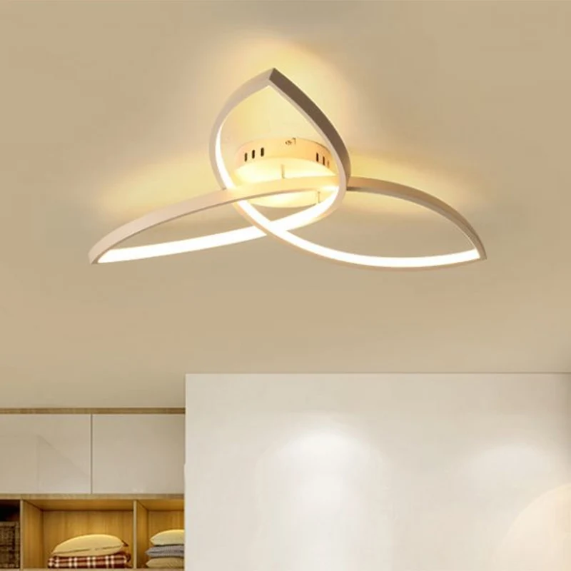 23"/29" W metallic bloemblaadje inbouwlamp eigentijds zwart/wit LED dicht bij plafondverlichting, warm/wit licht con Senso...