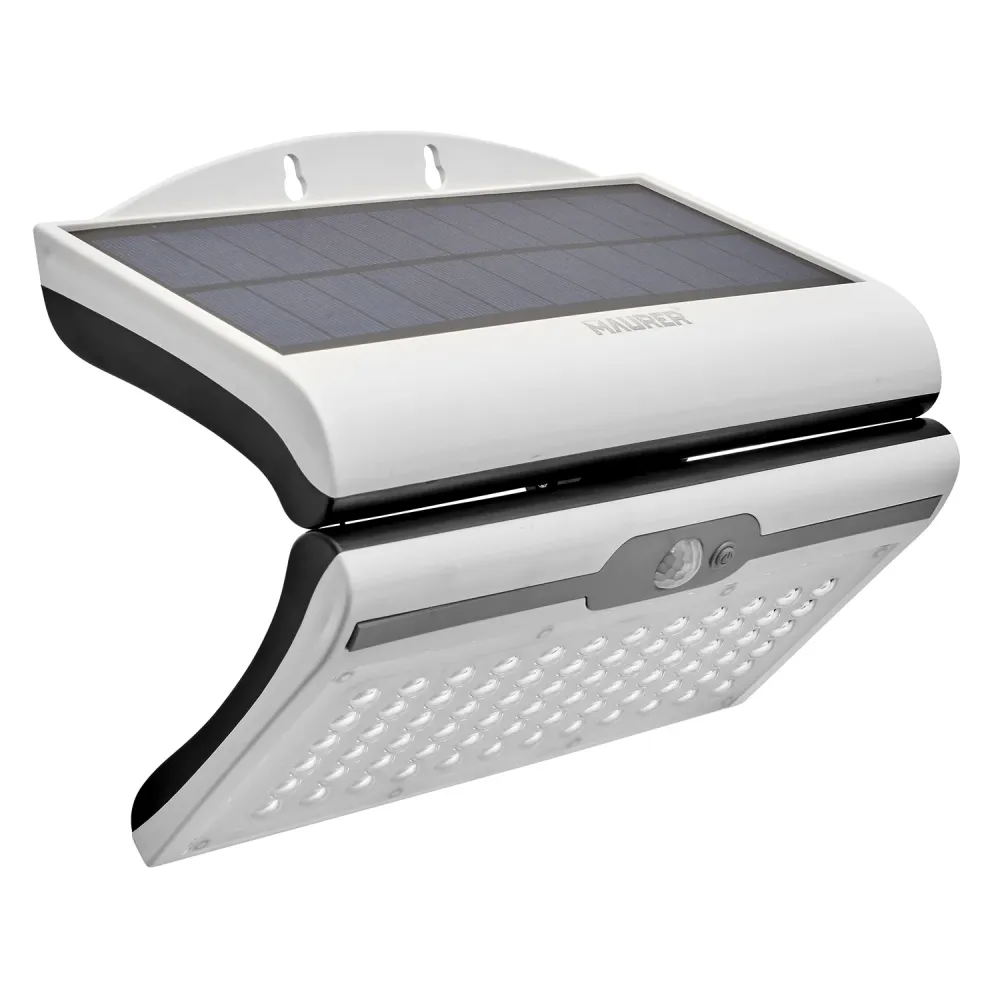 Aplique / Lampara Solar Led Jardin Blanca Con Sensor de Movimiento y Crepuscular. IP44 Urban Jungle