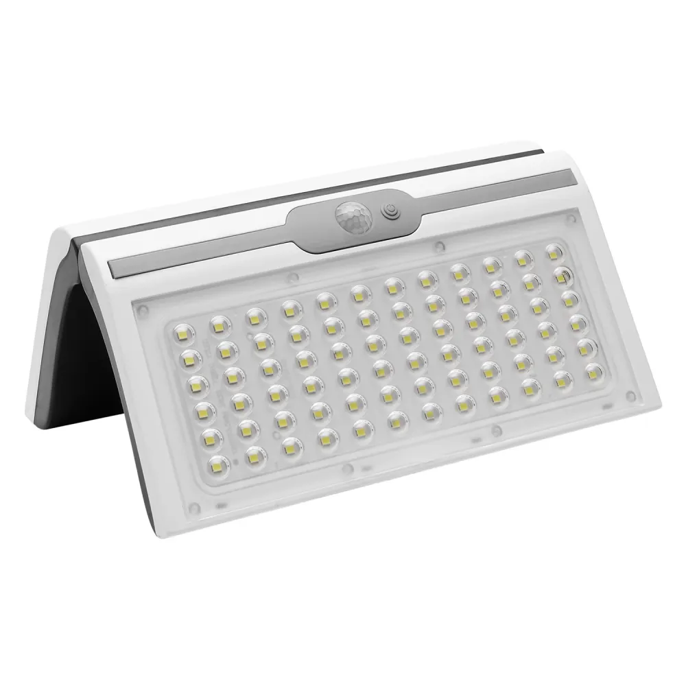 Aplique / Lampara Solar Led Jardin Blanca Con Sensor de Movimiento y Crepuscular. IP44 Urban Jungle