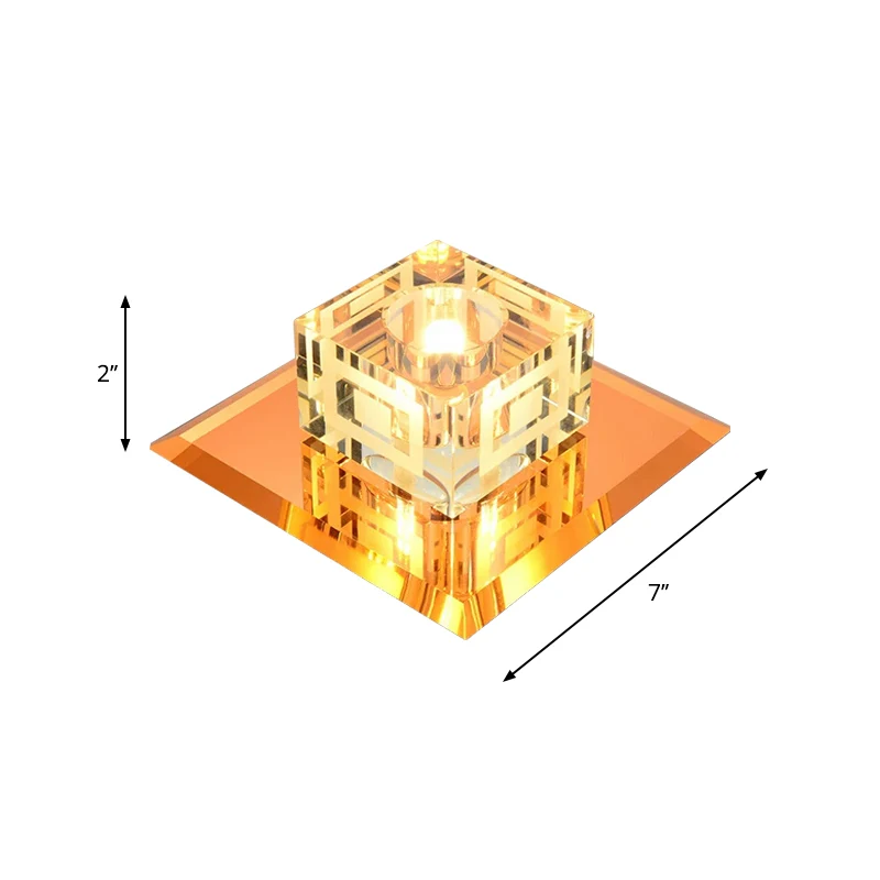 Certificado para Cultivo Interior Lampada da incasso per portico forma di cubo forma di soffitto modernista cristallo tras...