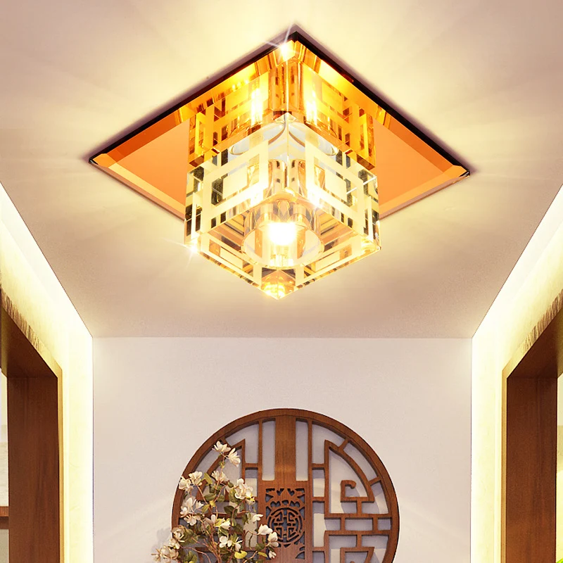 Certificado para Cultivo Interior Lampada da incasso per portico forma di cubo forma di soffitto modernista cristallo tras...