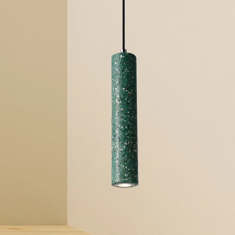 Certificado para Cultivo Interior Lampada sospensione tubo di cemento Nordic 1 luce Lampada sospensione nera/bianca/gialla