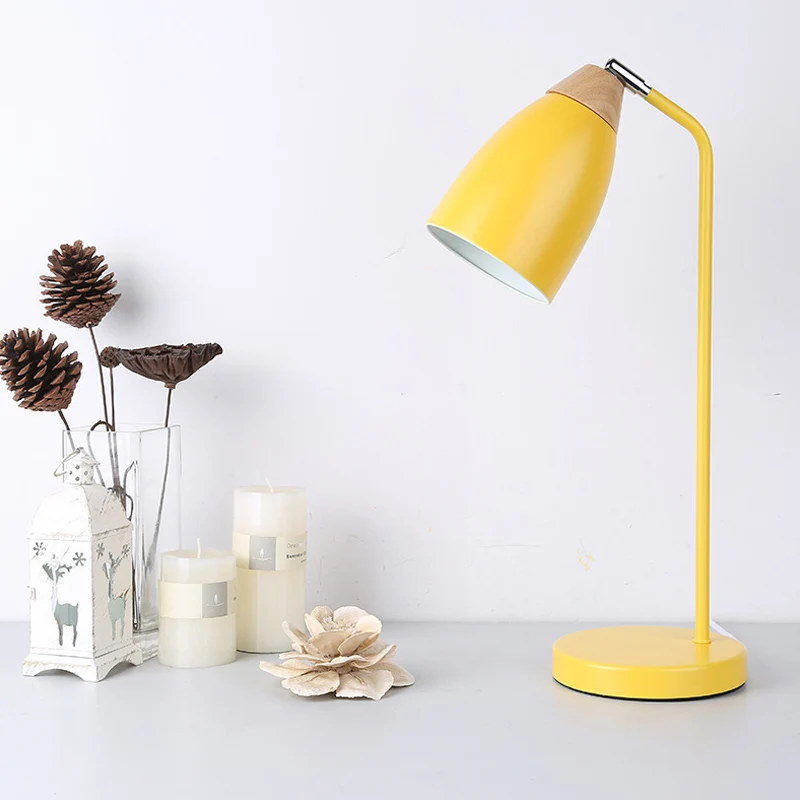 Certificado para Cultivo Interior Lámpara de mesa con cúpula pivotante Macaron Luz nocturna de metálico para dormitorio in...