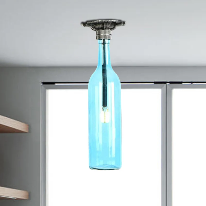 Certificado para Cultivo Interior Lámpara de techo con pantalla de cristal para botella, iluminación semi empotrada, estil...