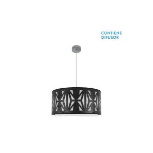 colgante metálico color cromo serie katerina 60cm