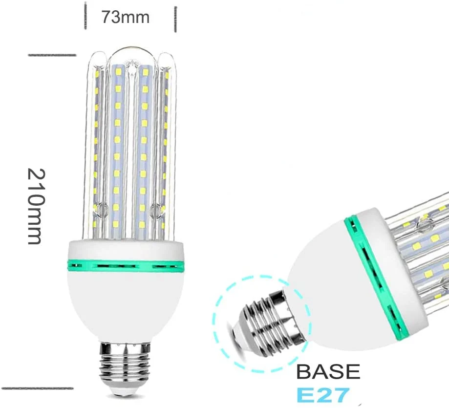 COUSON Bombilla LED E27 Lámpara 20W,24W en Forma de U con Crecimiento Acelerado