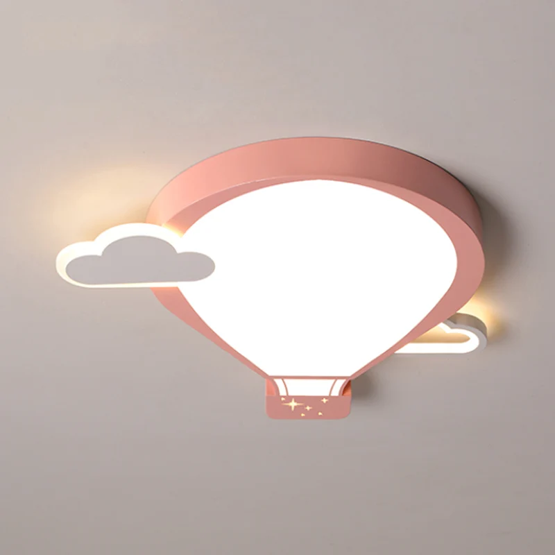 Humidificador para Plantas Globo aerostático, iluminación de techo, lámpara de montaje empotrado LED acrílica rosa/azul de...