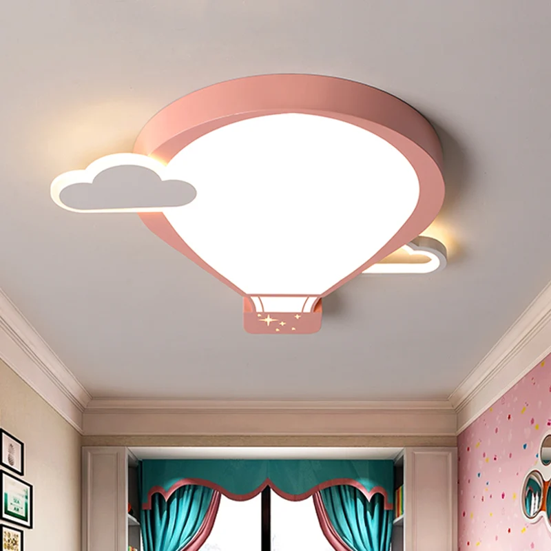 Humidificador para Plantas Globo aerostático, iluminación de techo, lámpara de montaje empotrado LED acrílica rosa/azul de...