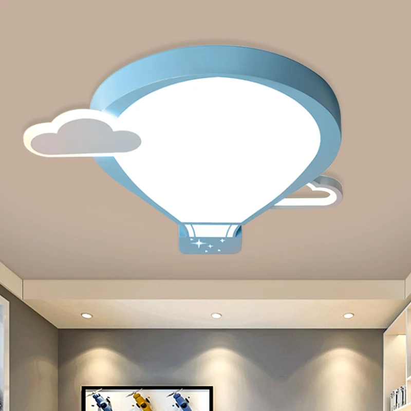 Humidificador para Plantas Globo aerostático, iluminación de techo, lámpara de montaje empotrado LED acrílica rosa/azul de...