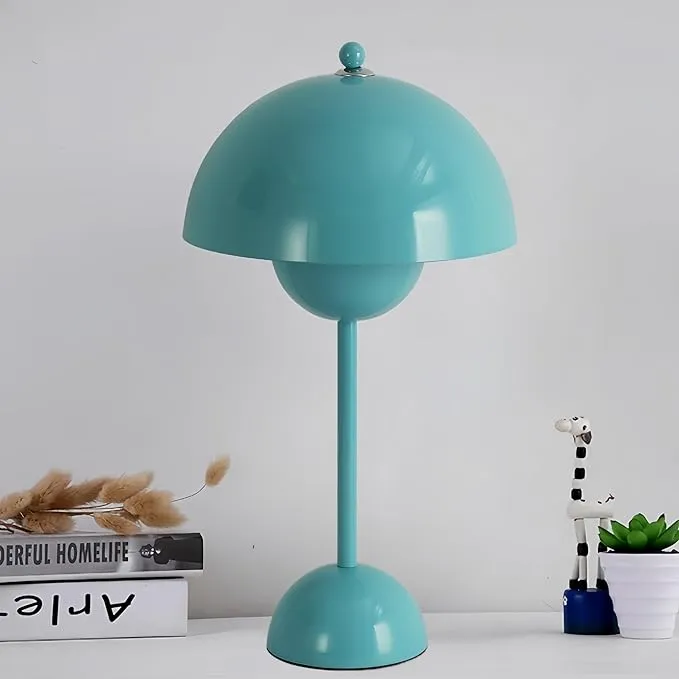 Humidificador para Plantas Lámpara de mesa turquesa, diseño flowerdepot para sala o dormitorio