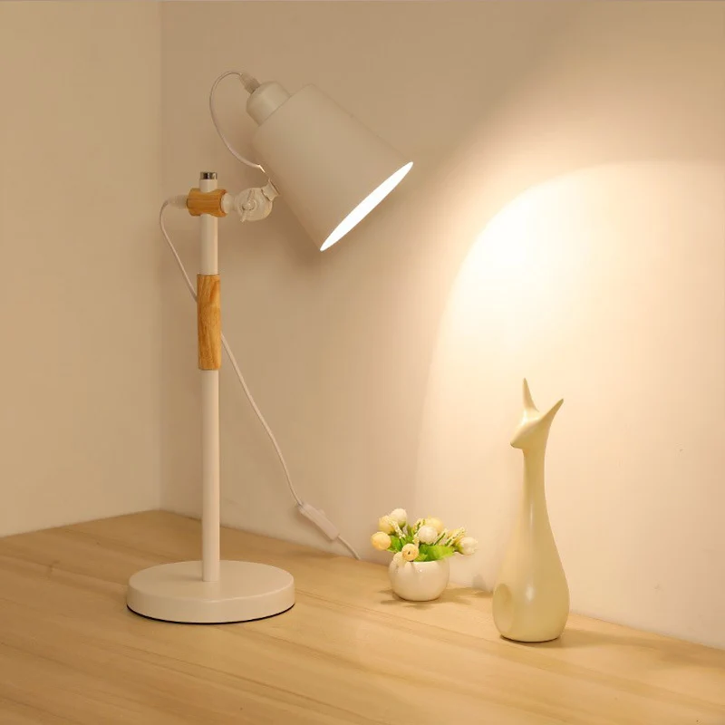 Kit de Herramientas Mini Lampada da scrivania girevole metallo con secchio, sala studio, 1 lampada da lettura stile Macaron